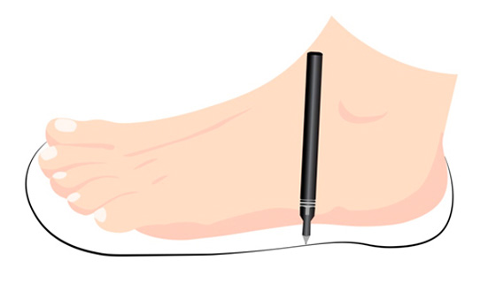 1.Forma caseira de medir o tamanho dos pés